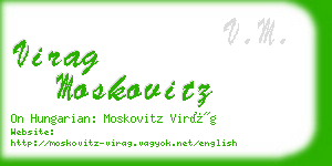 virag moskovitz business card